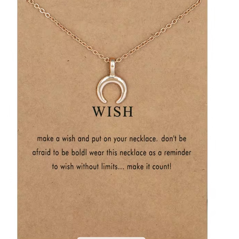 Wish Necklace – Gold Charm Jewelry